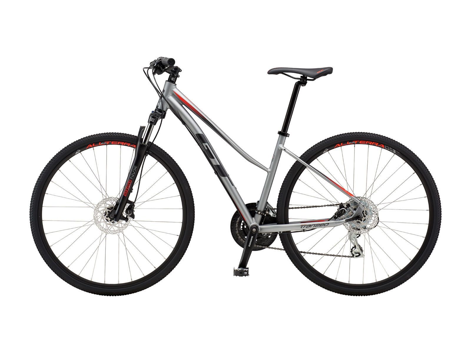 GT Transeo Elite Step Thru, satin silver w/ black & red - Bild 2