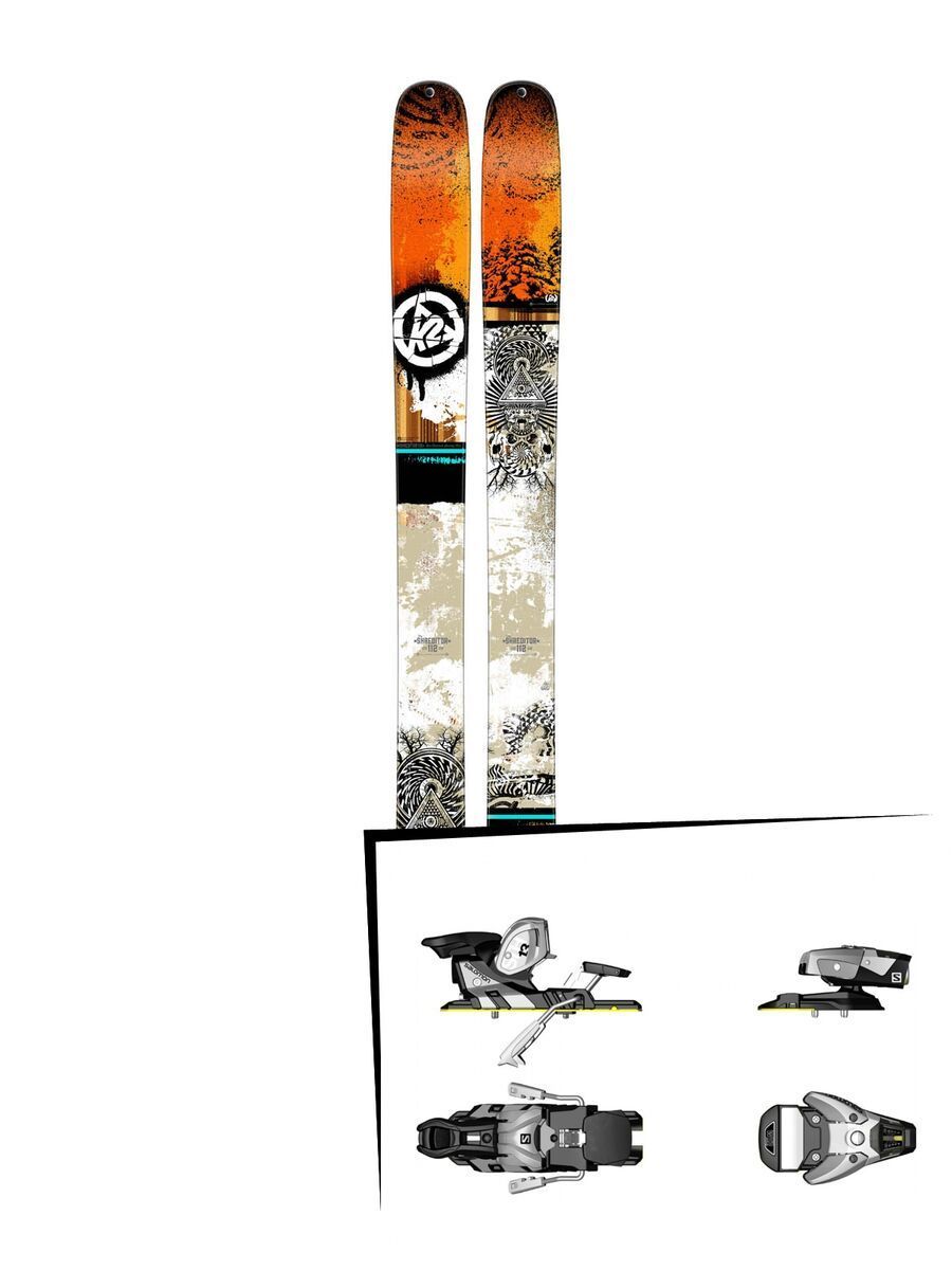 K2 SKI Set: Shreditor 112 2015 + Salomon STH2 WTR 13 - Bild 1