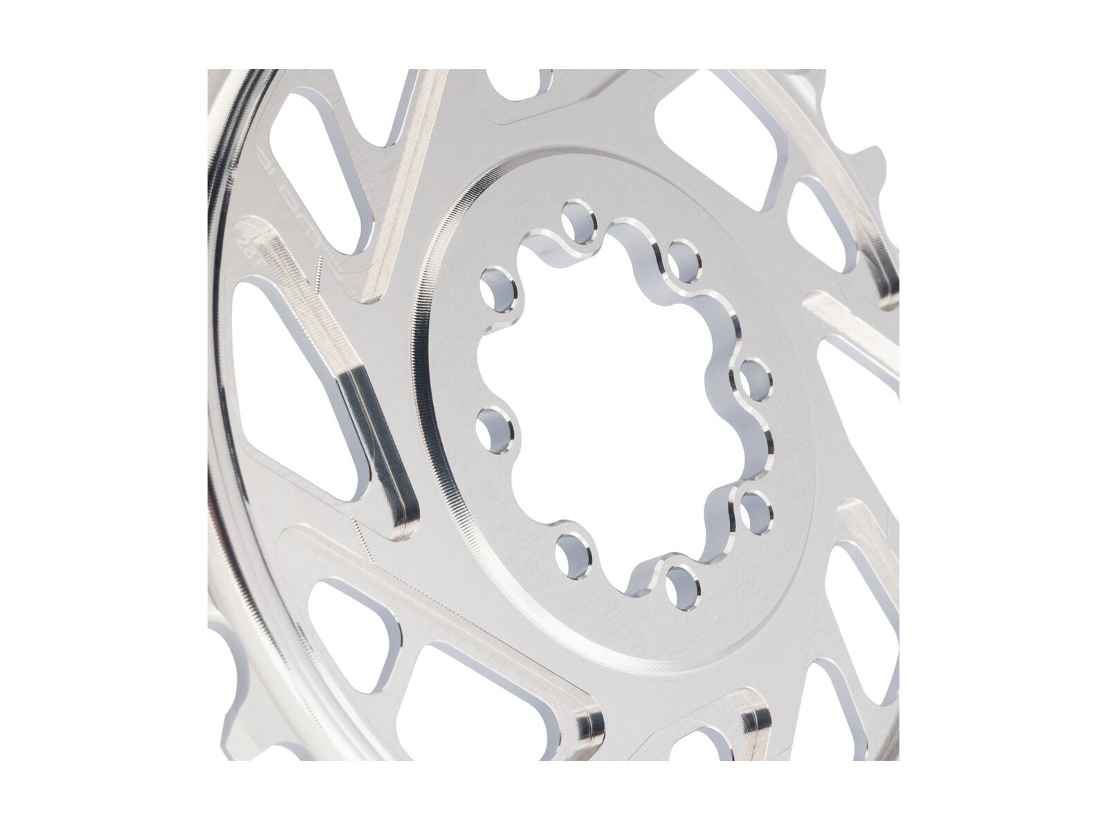 Burgtec 3 mm Offset Thick Thin Chainring SRAM 8-Bolt, rhodium silver - Bild 2
