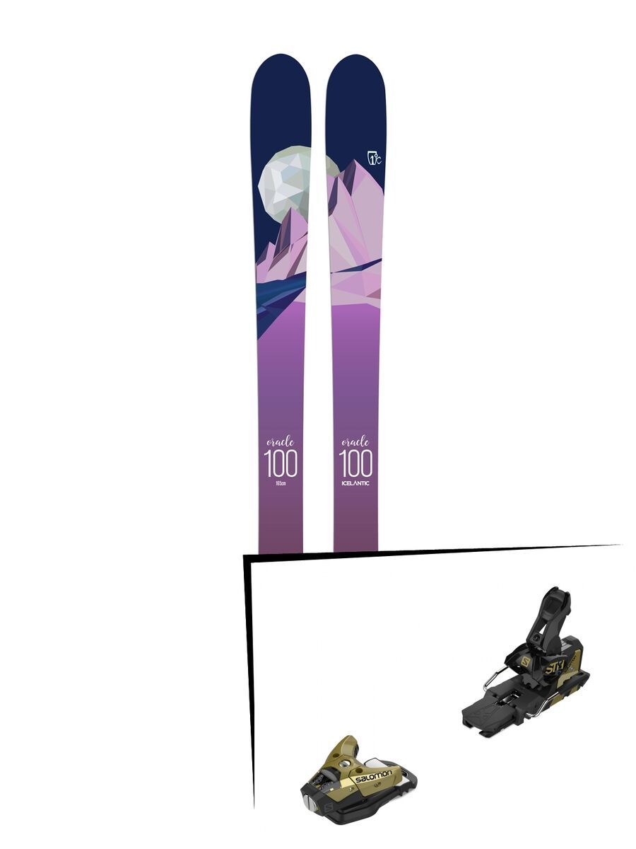 Set: Icelantic Oracle 100 2018 + Salomon STH2 WTR 16 gold/black - Bild 1