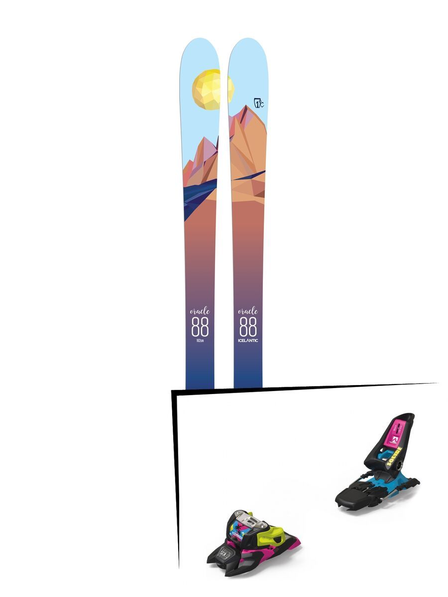 Set: Icelantic Oracle 88 2018 + Marker Squire 11 ID black/pink/blue - Bild 1
