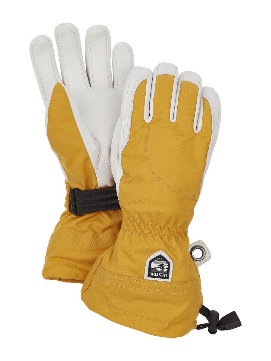 Hestra Heli Ski Female 5 Finger, mustard / offwhite - Bild 1