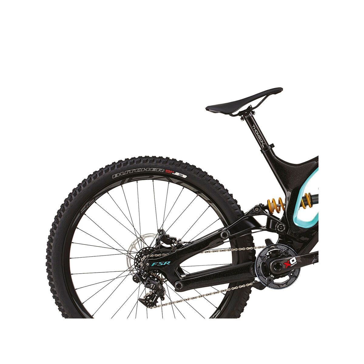 Specialized S-Works Demo 8, gloss blue tint carbon/acid mint/cosmic black - Bild 7