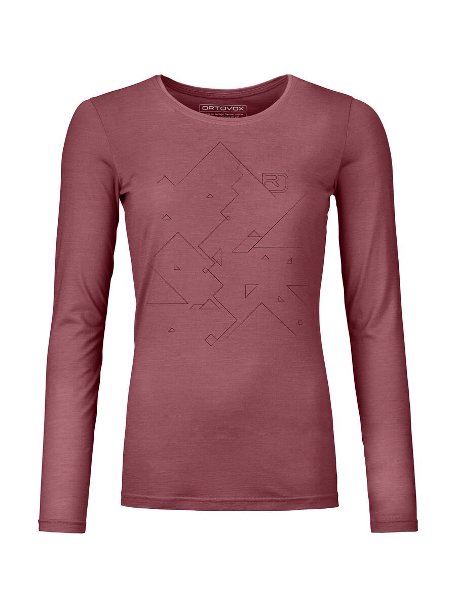 Ortovox 185 Merino Tangram LS W, mountain rose - Bild 1