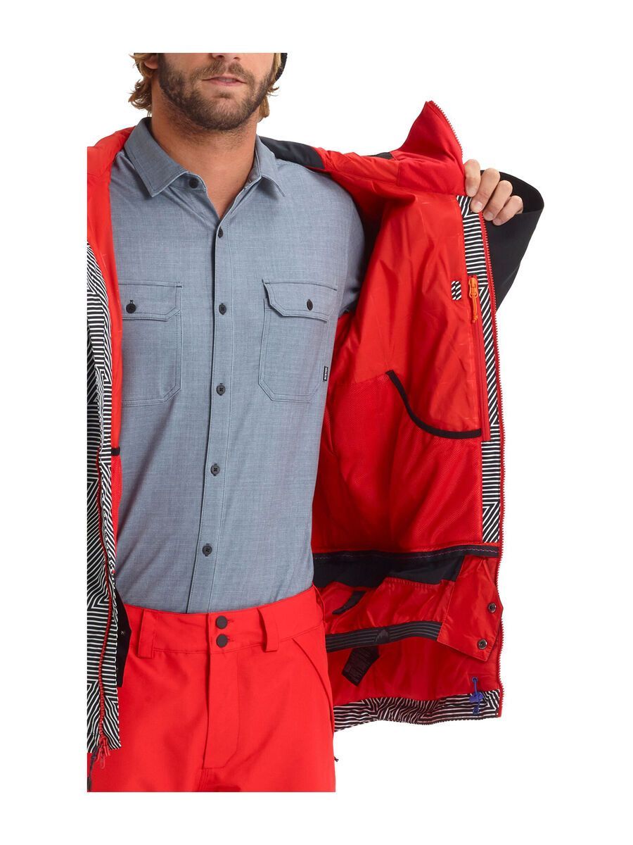 Burton Gore-Tex Radial Insulated Jacket, spun out/true black/flame scarlet - Bild 2