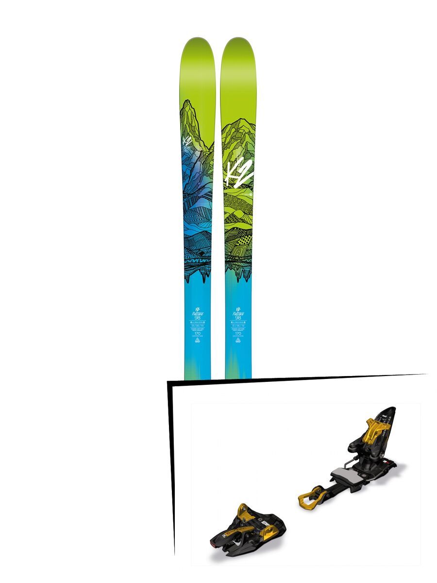 K2 SKI Set: FulLUVit 98 Ti 2016 + Marker Kingpin 13 - Bild 1