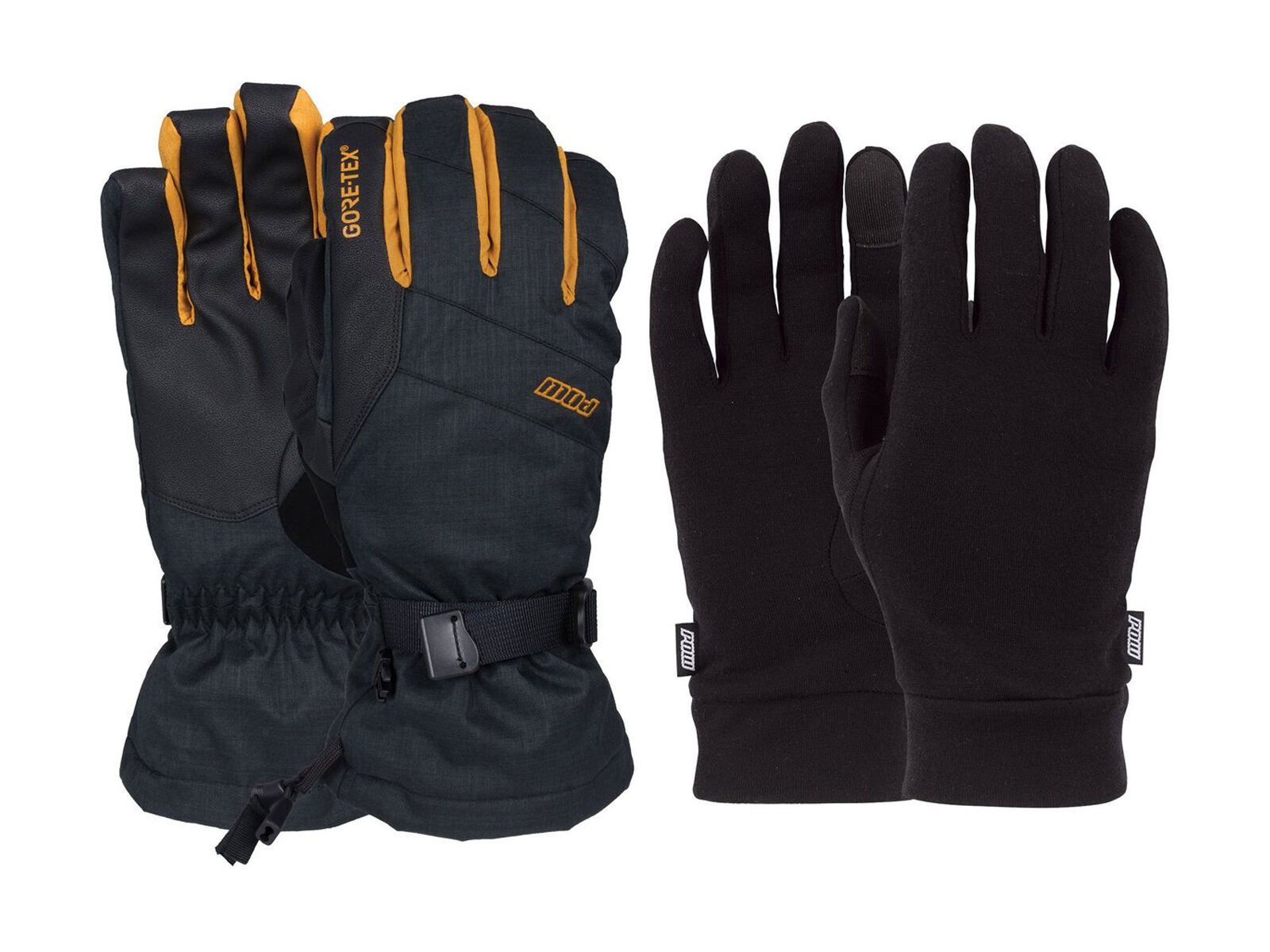 POW Gloves Warner Gore-Tex Long Glove + Merino Liner, tobacco - Bild 2