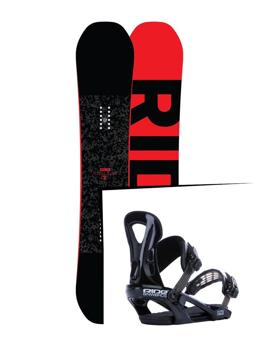 Set: Ride Machete 2017 + Ride LX 2015, black - Snowboardset - Bild 1