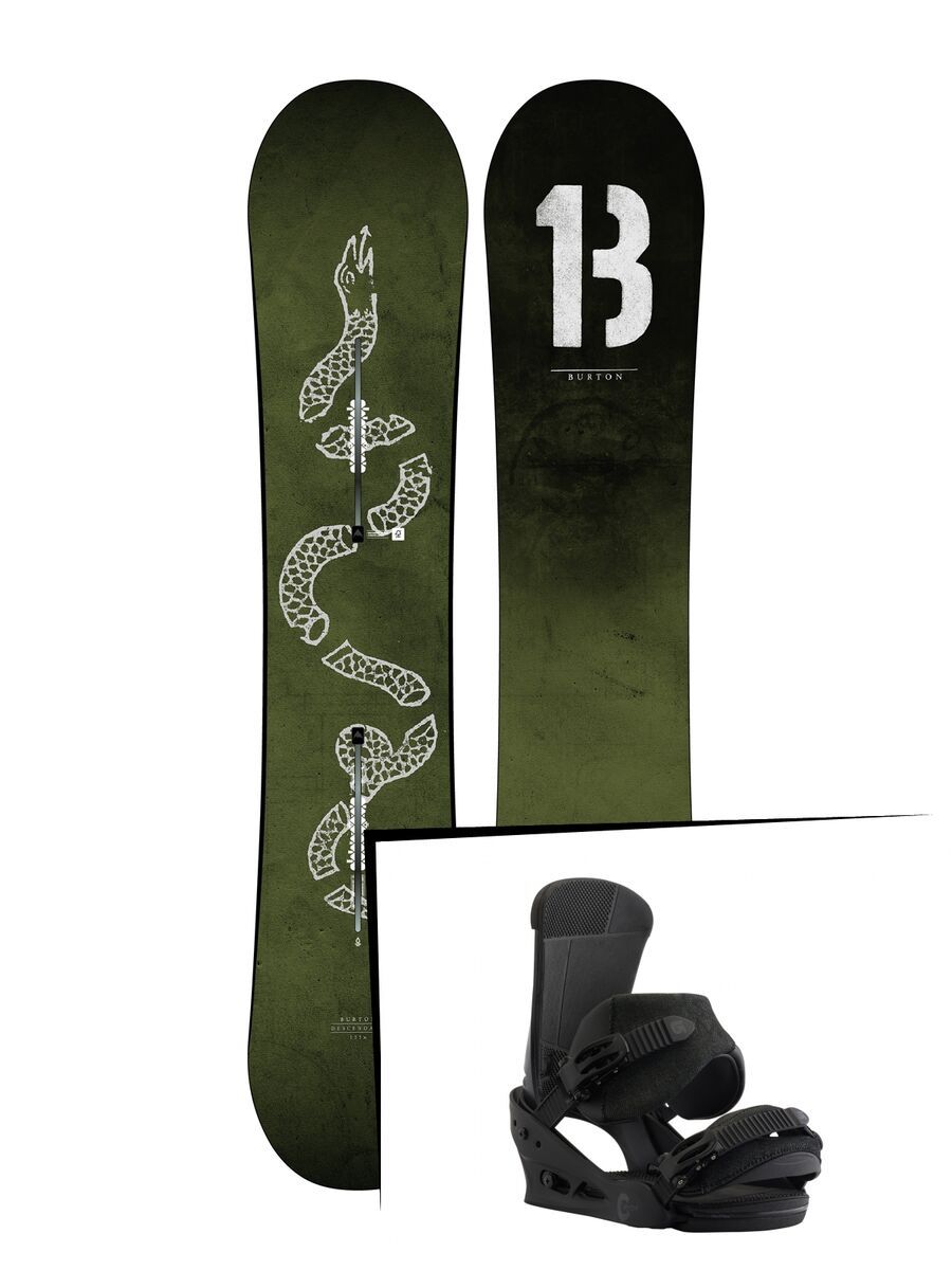 Set: Burton Descendant Wide 2019 + Burton Custom black matte - Bild 1