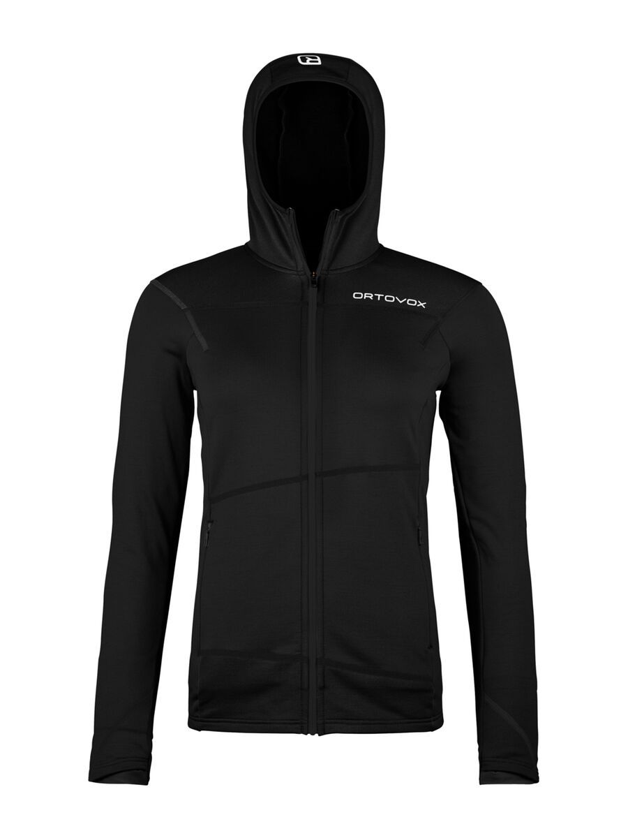 Ortovox Merino Fleece Light Hoody W, black raven - Bild 1