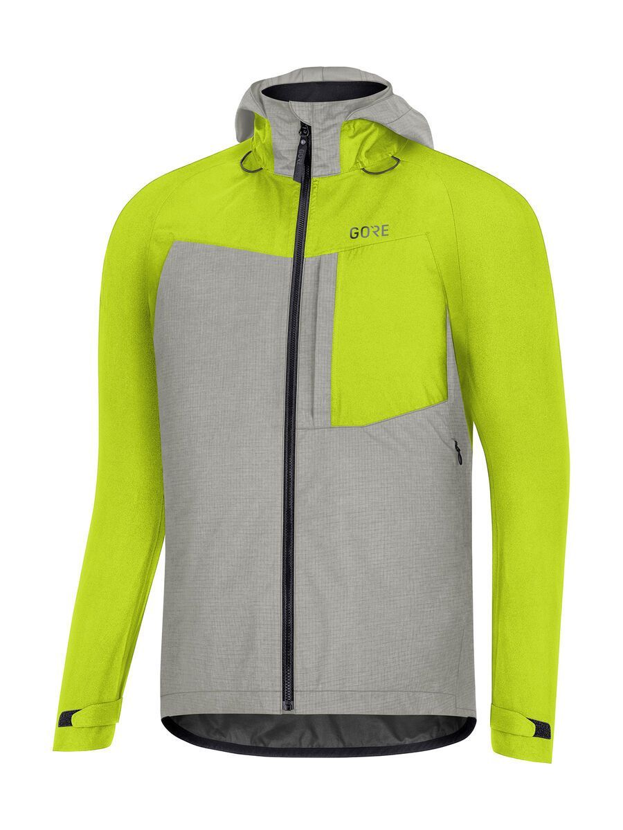 GOREWEAR C5 Gore-Tex Trail Kapuzenjacke, citrus green/terra grey - Bild 1