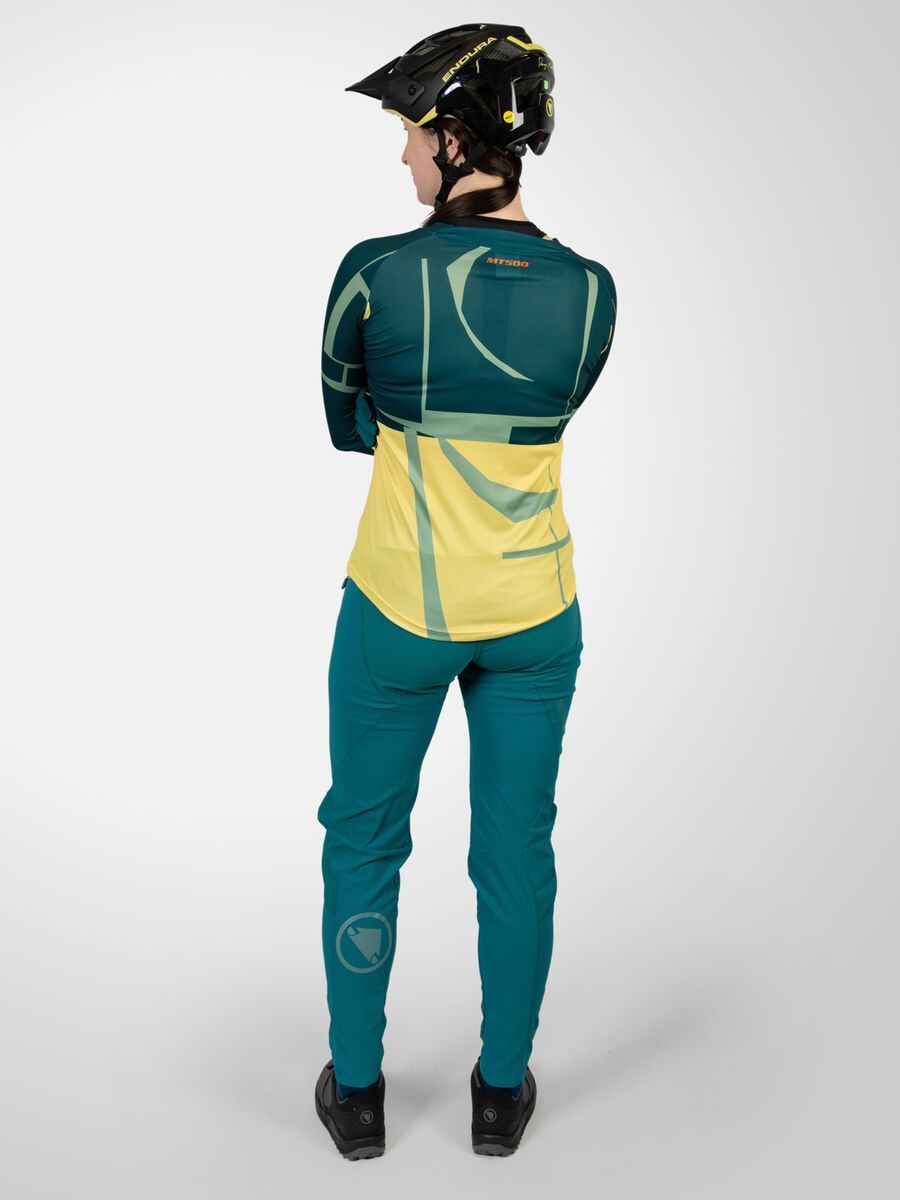 Endura Damen MT500 Print T-Shirt LTD (langarm), sattes teal - Bild 10