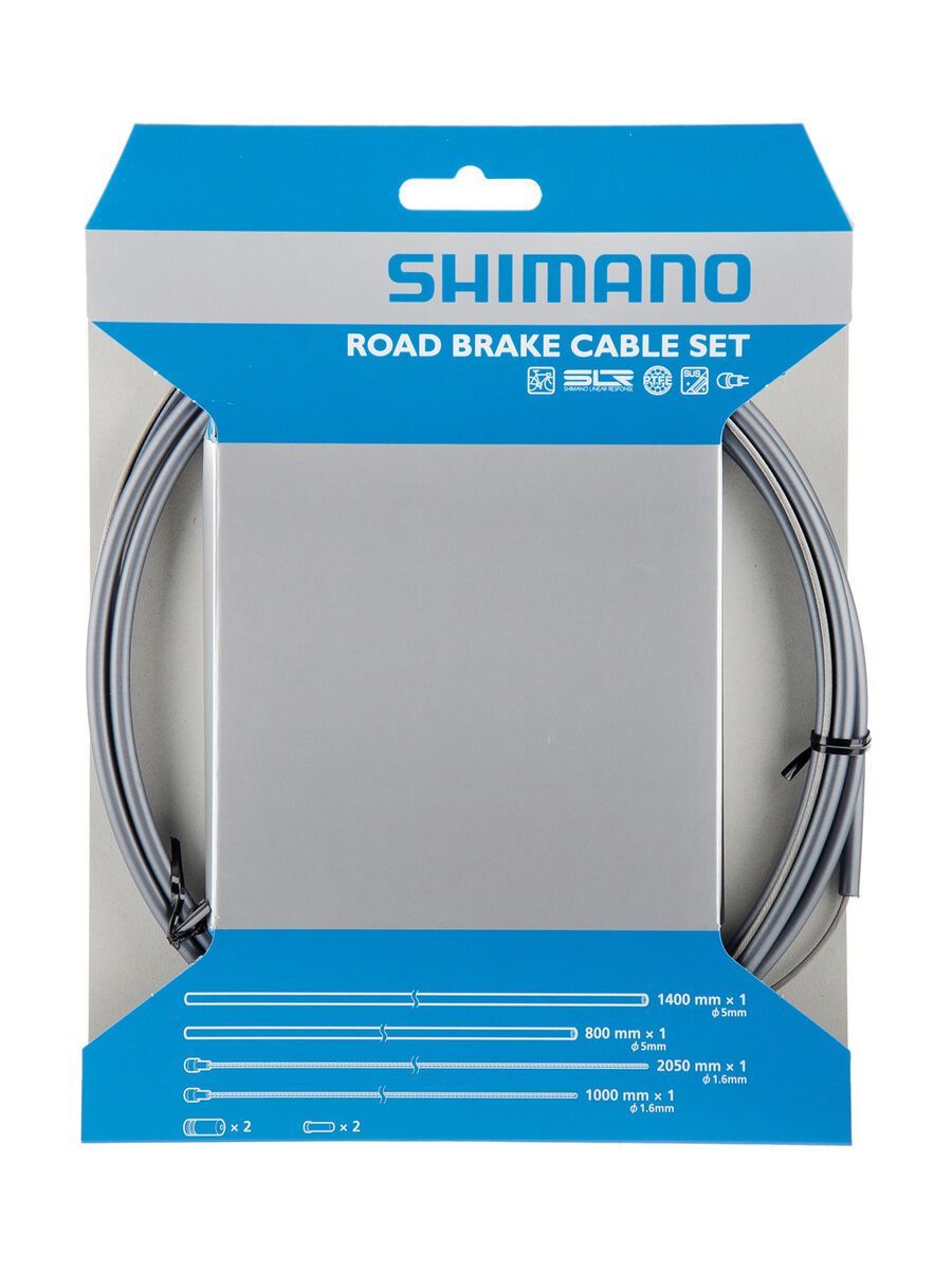 Shimano Bremszug-Set Road Sil-Tec beschichtet, grau - Bild 1