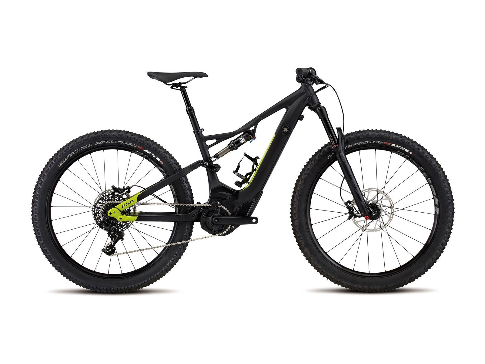 Specialized Woman's Turbo Levo FSR Comp 6Fattie, satin/gloss tarmac black/hyper green - Bild 1