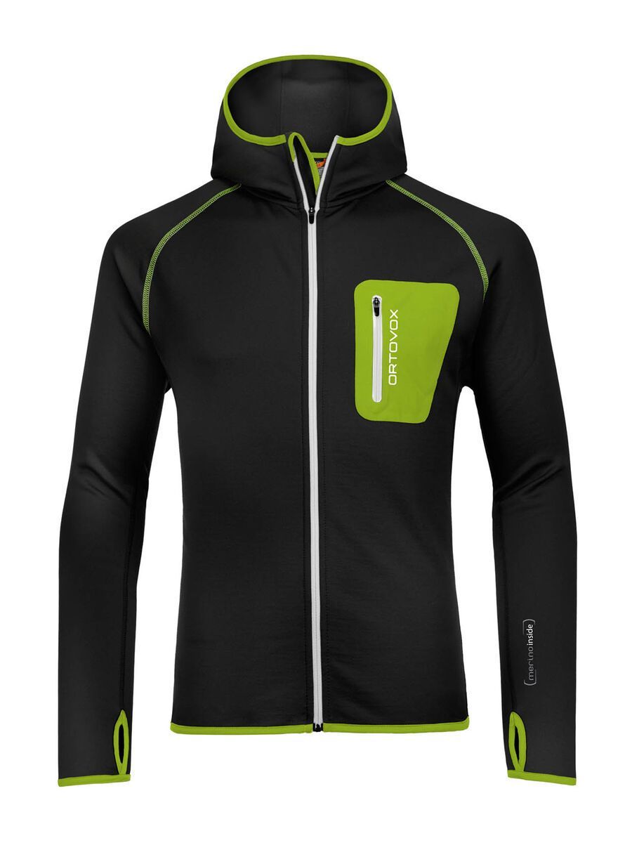 Ortovox Fleece Merino Hoody, black raven - Bild 1
