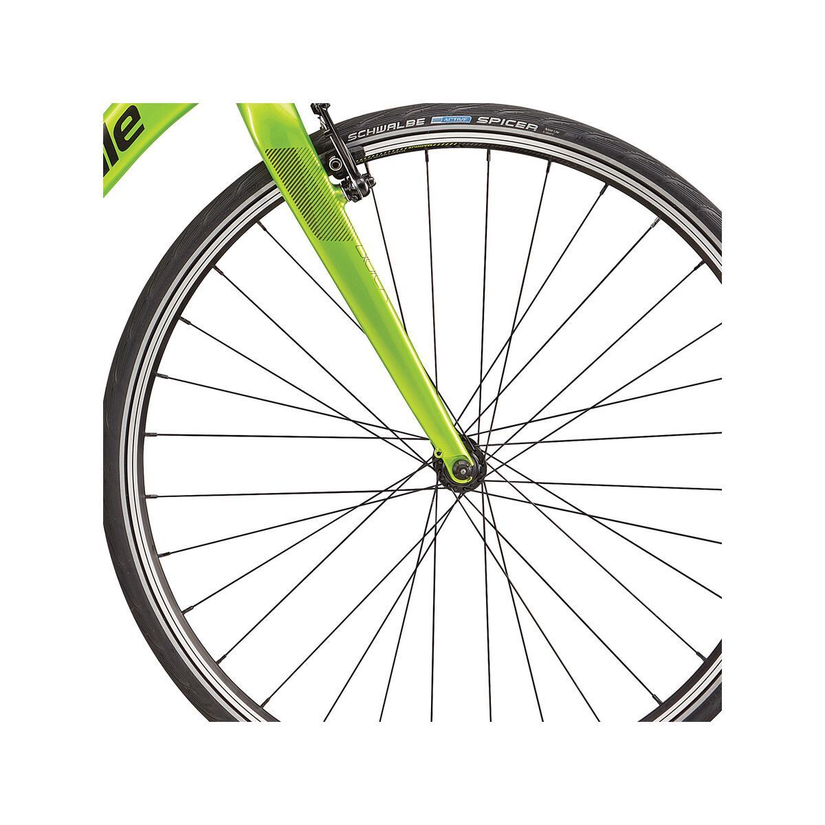 Cannondale Quick 4, acid green w/ jet black and anthracite, reflective detail, gloss - AGR - Bild 2