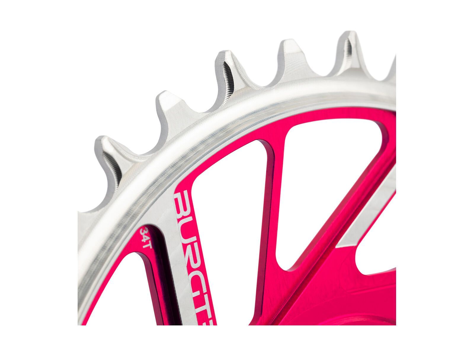Burgtec 3 mm Offset Thick Thin Chainring SRAM 8-Bolt, toxic barbie pink - Bild 16