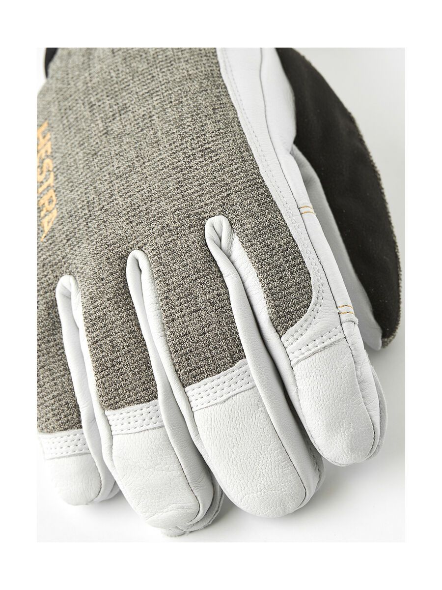 Hestra Army Leather Gore-Tex Short 5 Finger, light grey/offwhite - Bild 2