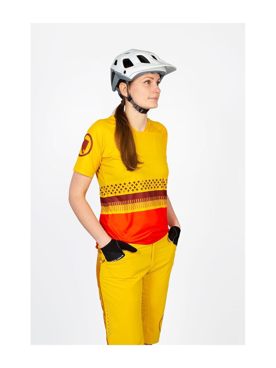 Endura Damen SingleTrack Print T-Shirt LTD, saffron yellow - Bild 3