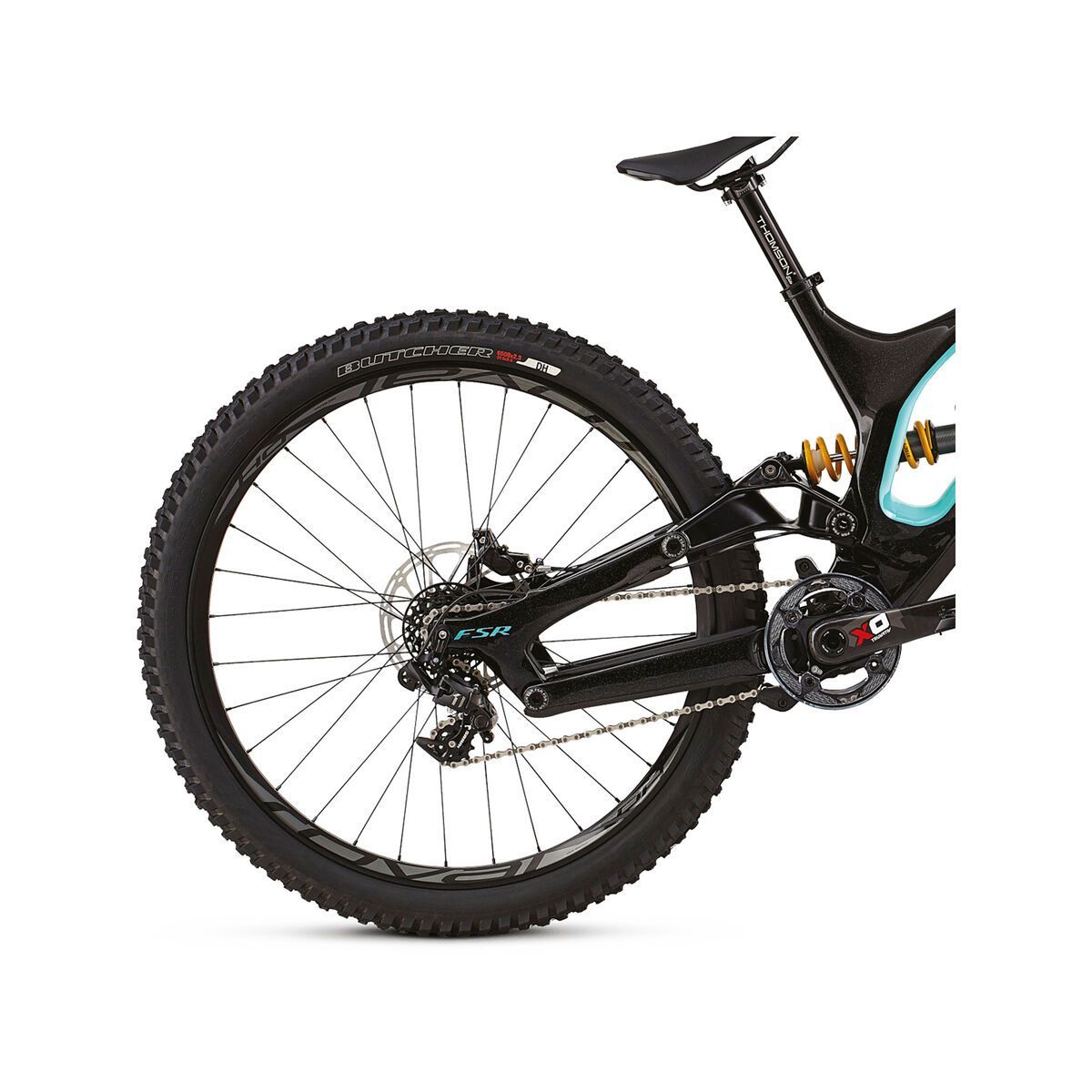 Specialized S-Works Demo 8, gloss blue tint carbon/acid mint/cosmic black - Bild 6