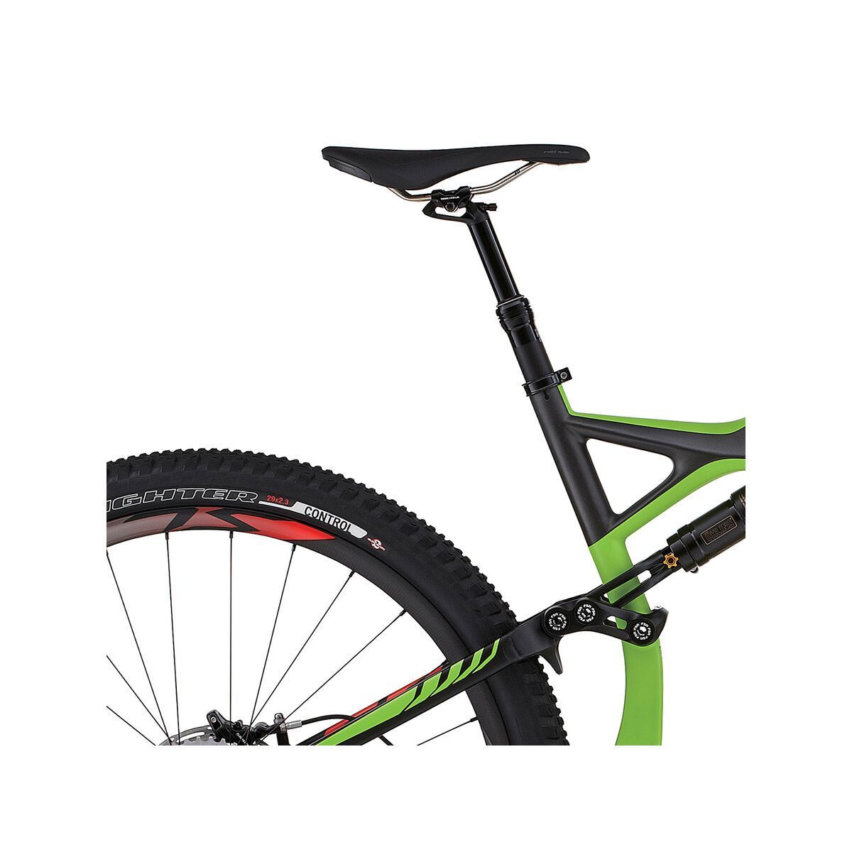 Specialized S-Works Enduro FSR 29, satin charcoal tint carbon/monster green/rocket red - Bild 5