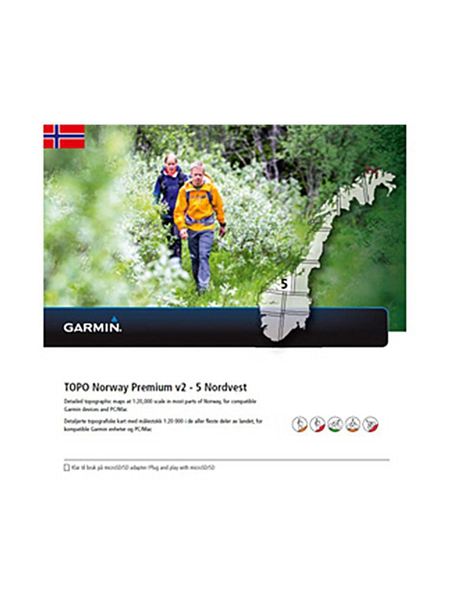 Garmin Topo Norwegen Premium 5 - Nordvest (microSD/SD) - Bild 1