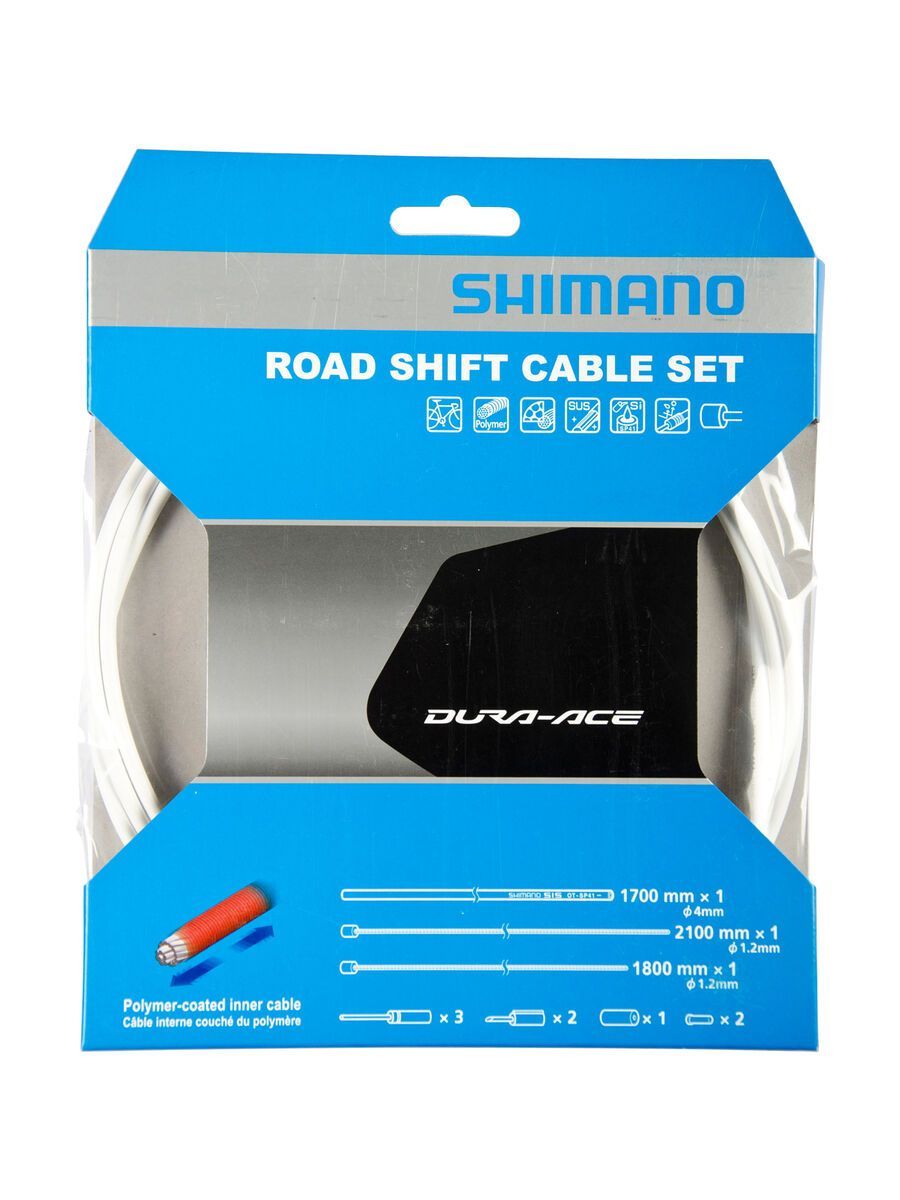 Shimano Schaltzug-Set Dura-Ace Polymer beschichtet, weiß - Bild 1