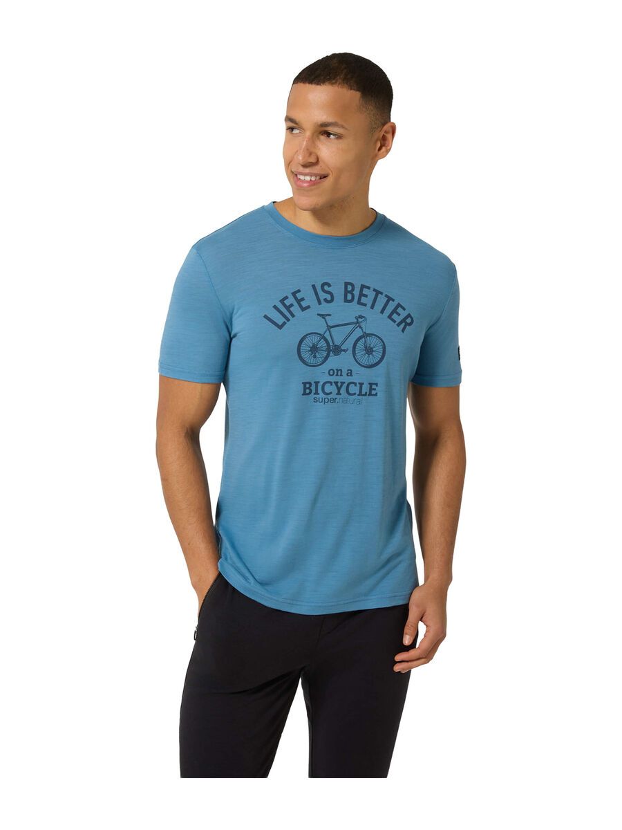 super.natural Better Bike Tee Herren, blue heaven/ocean blue - Bild 3