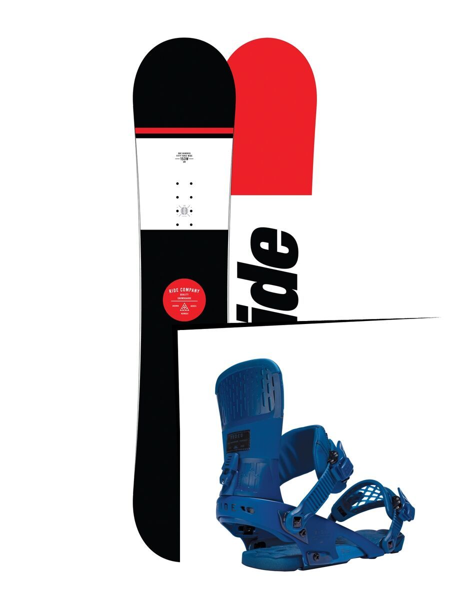 Set: Ride Agenda Wide 2017 + Ride Rodeo 2016, blue - Snowboardset - Bild 1