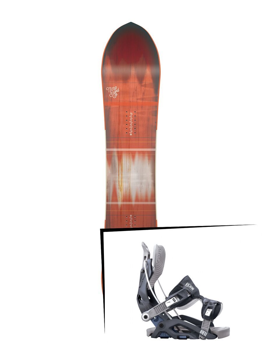 Set: Nitro Sweet Leaf 2017 + Flow Omni 2017, gunmetal - Snowboardset - Bild 1