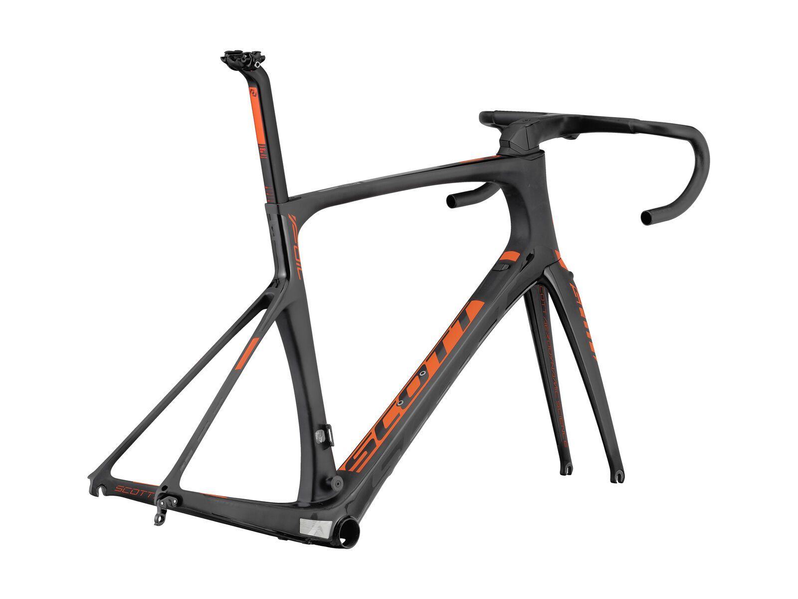 Scott Foil Premium Mech/Di2 Rahmenset, black/orange - Bild 1