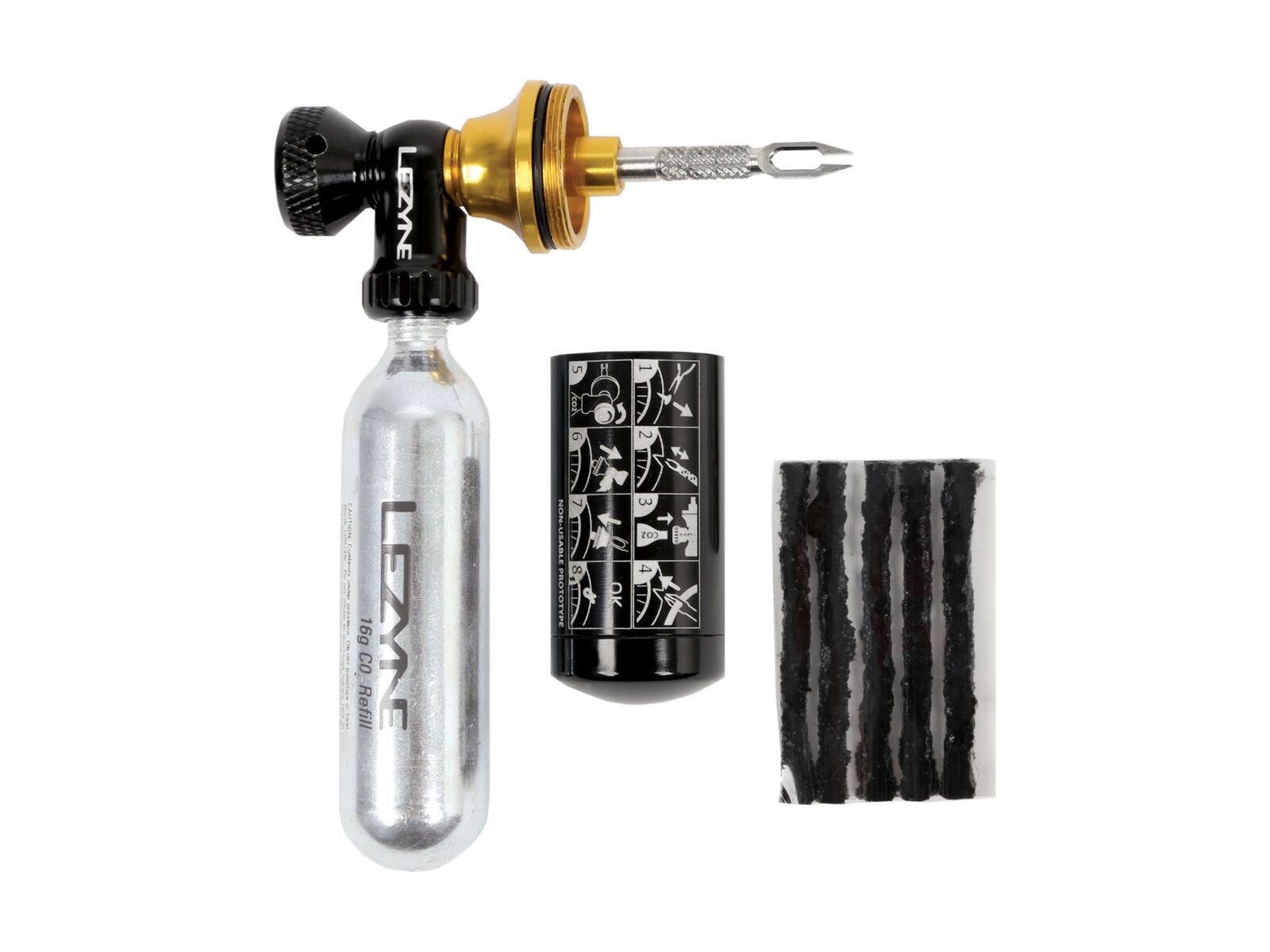 Lezyne Tubeless CO2 Blaster Head Only, black/gold - Bild 3