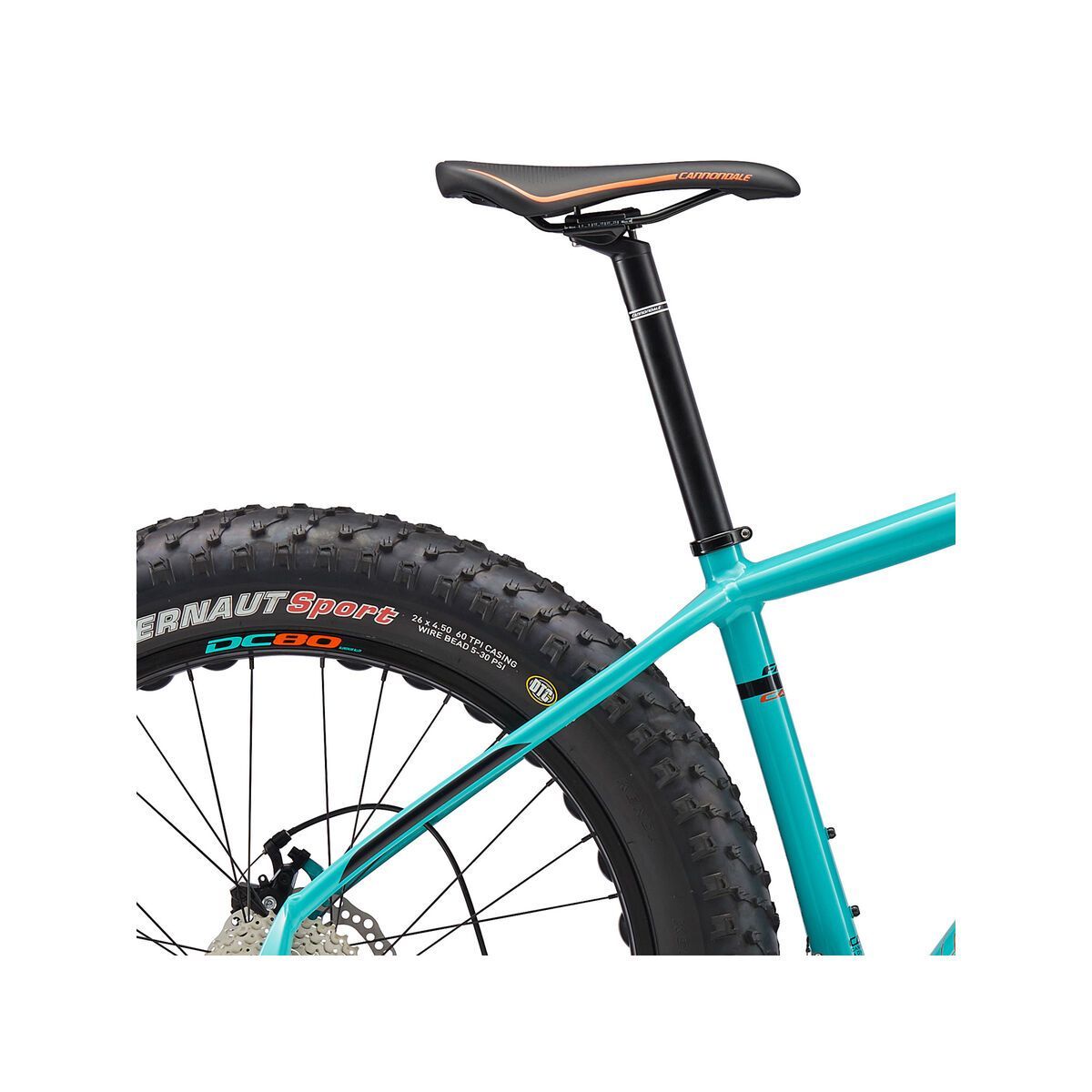 Cannondale Fat CAAD 3, turquoise w/ jet black and hazard orange, gloss - TRQ - Bild 5