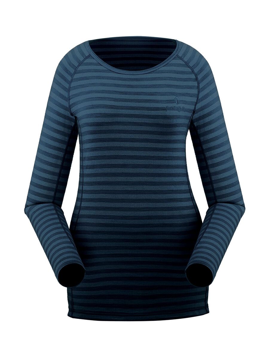 Penguin Frauen Merino Langarm Shirt, storm blue - Bild 1