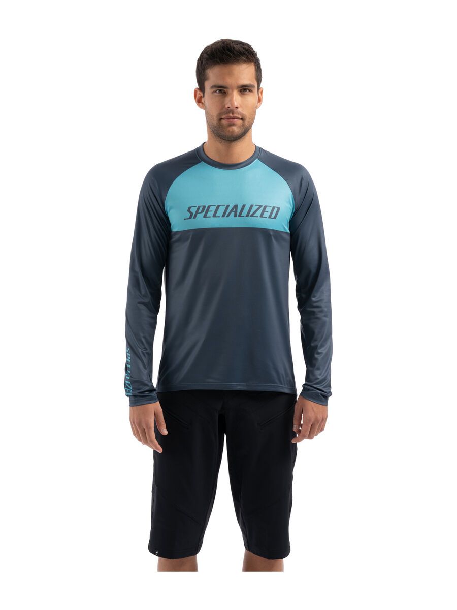 Specialized Demo Pro Longsleeve Jersey, aqua/cast blue block - Bild 4