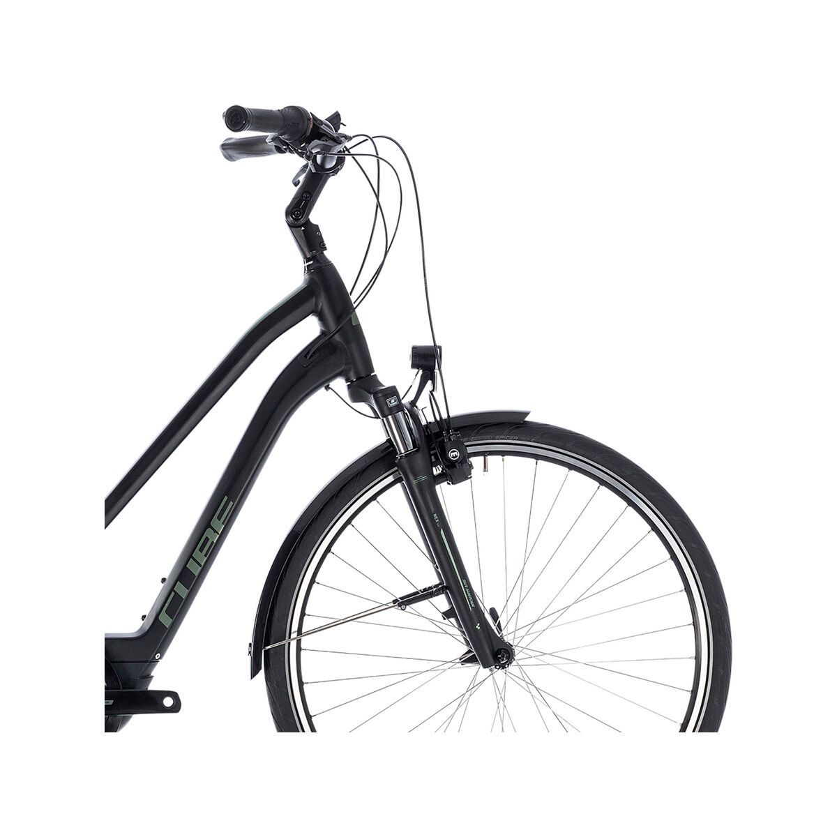 Cube Town Hybrid ONE 400 Trapeze, black´n´frostgreen - Bild 7