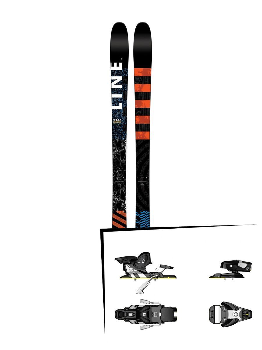 Set: Line Wallisch 2017 + Salomon STH2 WTR 13 100 mm, black/white - Skiset - Bild 1
