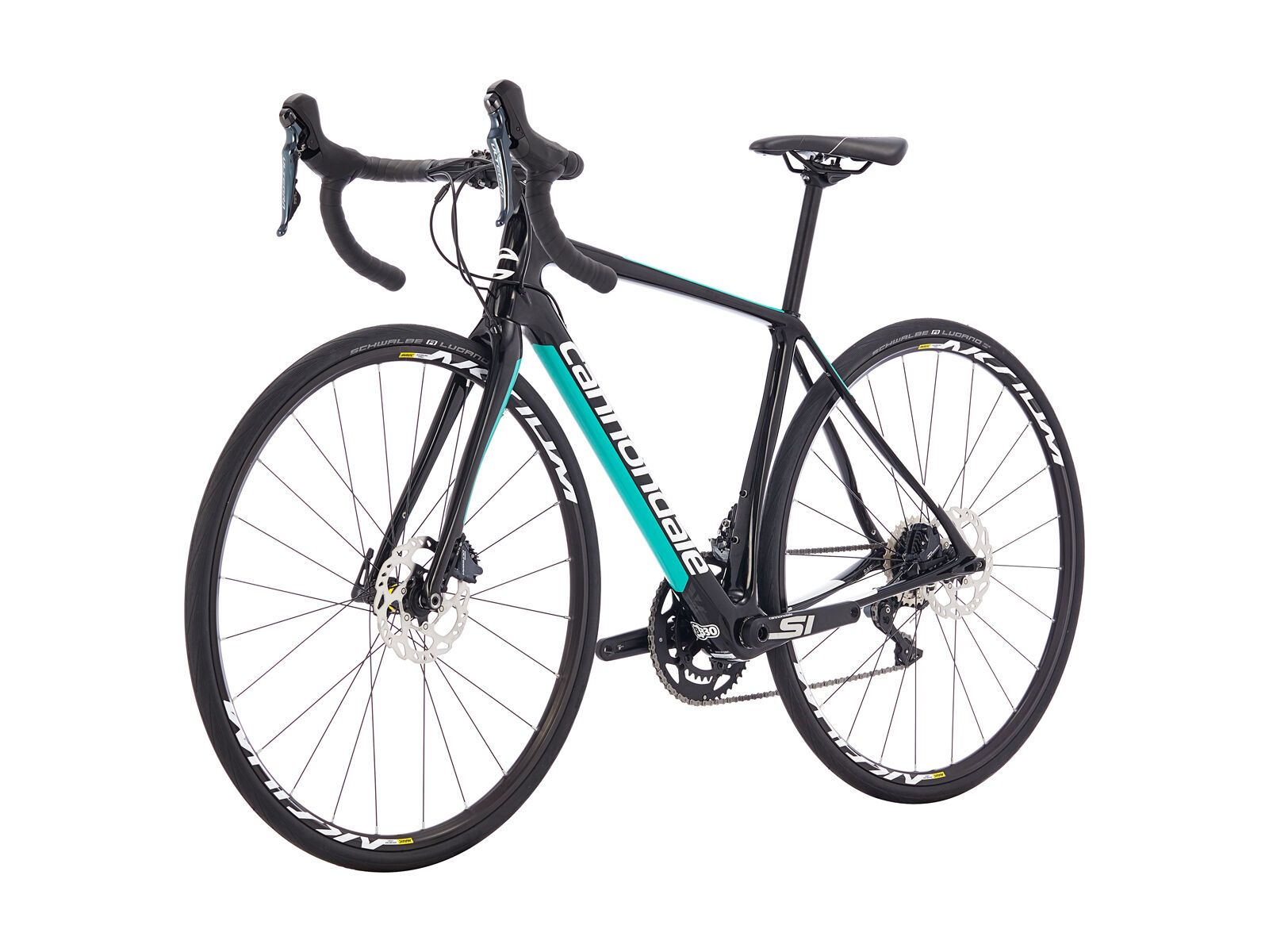 Cannondale Synapse Carbon Disc Women's Ultegra, jet black w/cashmere and turquoise - gloss (BLK) - Bild 4