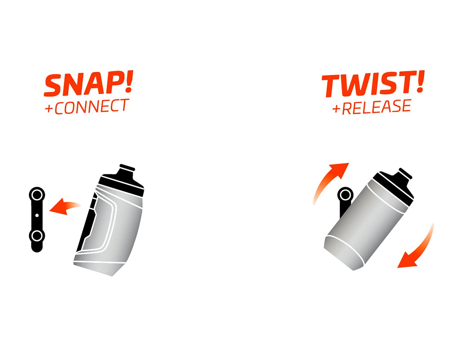 Fidlock Twist Replacement Bottle 600, transparent black - Bild 2