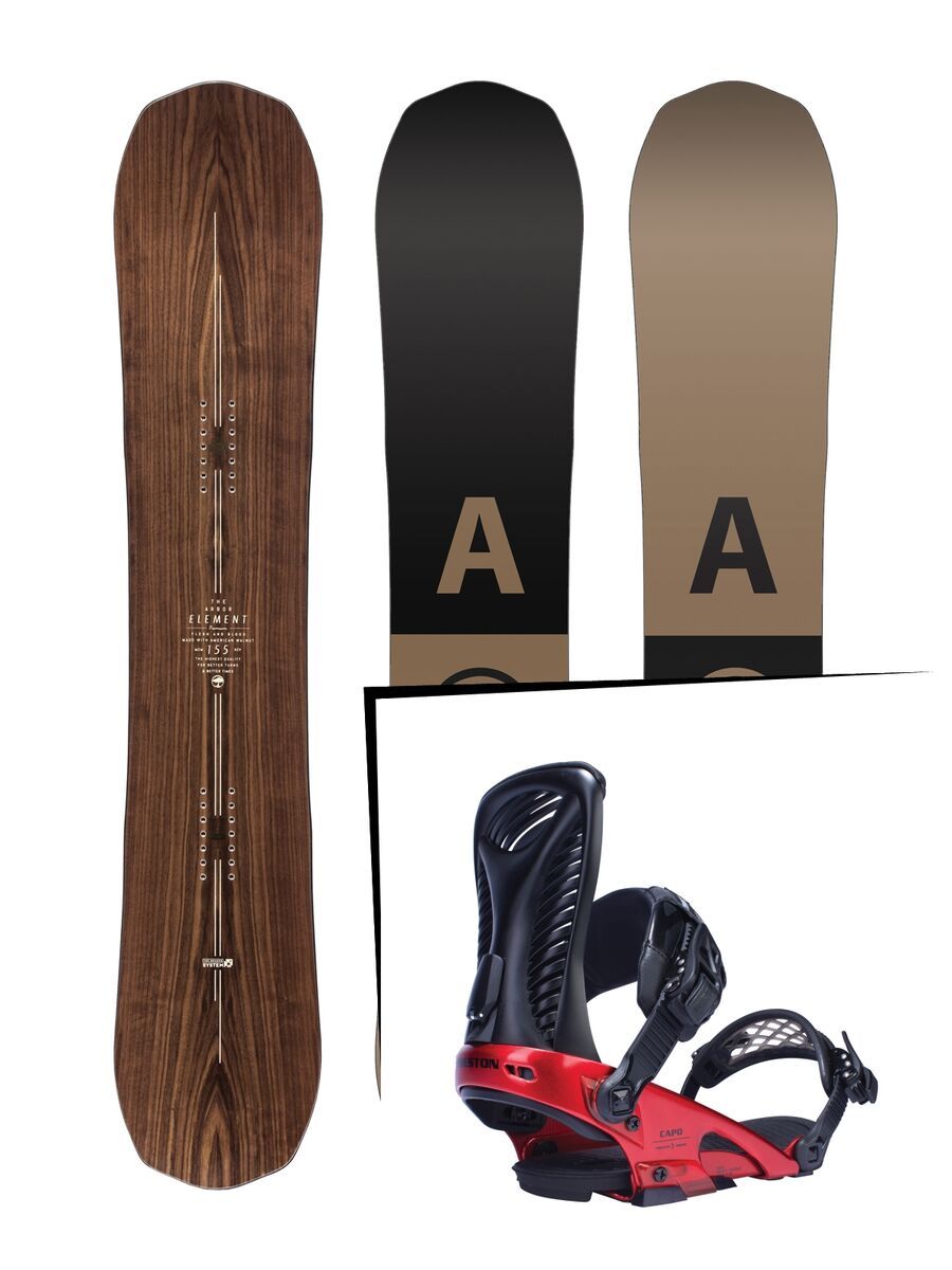 Set: Arbor Element Premium Mid Wide 2017 + Ride Capo, preston - Snowboardset - Bild 1