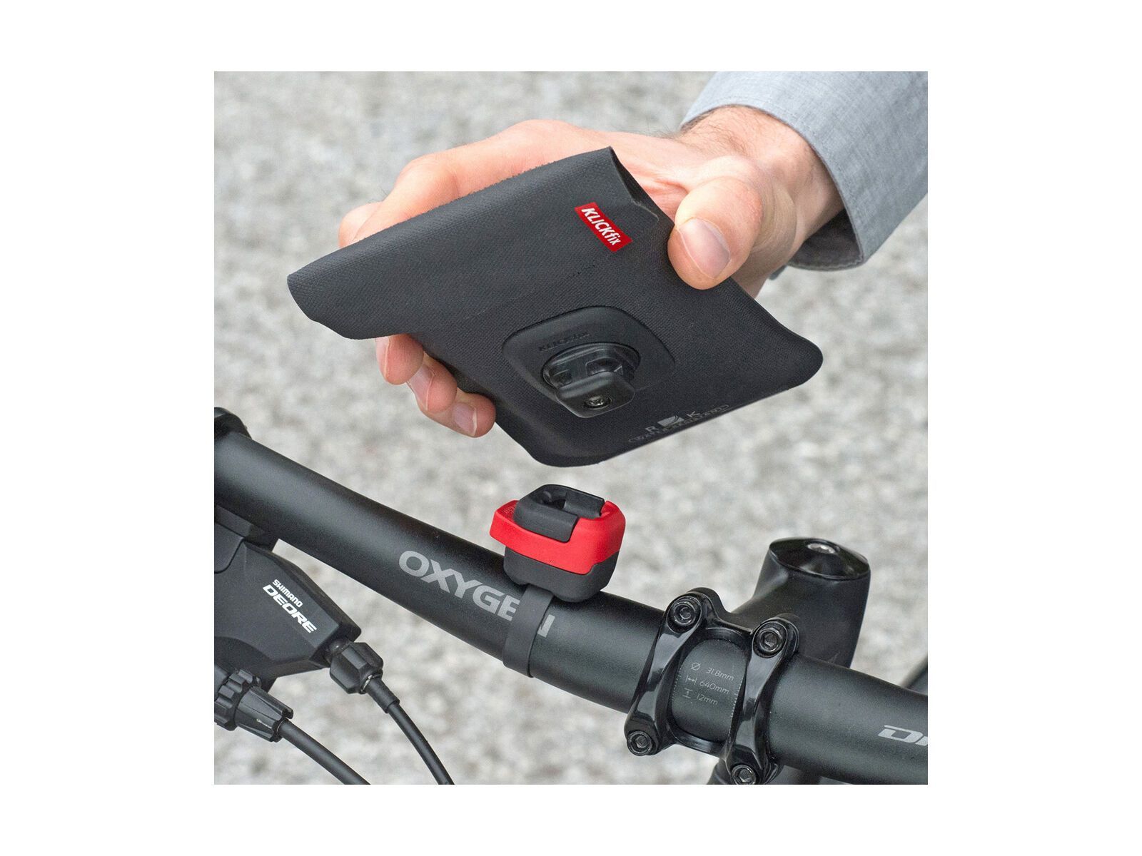 Klickfix PhoneBag Light M inkl. Quad Mini Adapter, schwarz - Bild 9