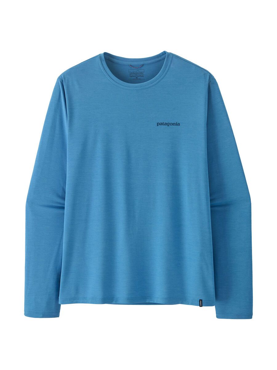 Patagonia Men's Long-Sleeved Capilene Cool Daily Shirt - Boardshort Logo, shore blue/light shore blue x-dye - Bild 1