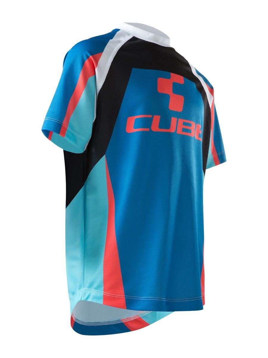 Cube Junior Action Team Rundhalstrikot kurzarm, blue´n´white´n´red - Bild 1