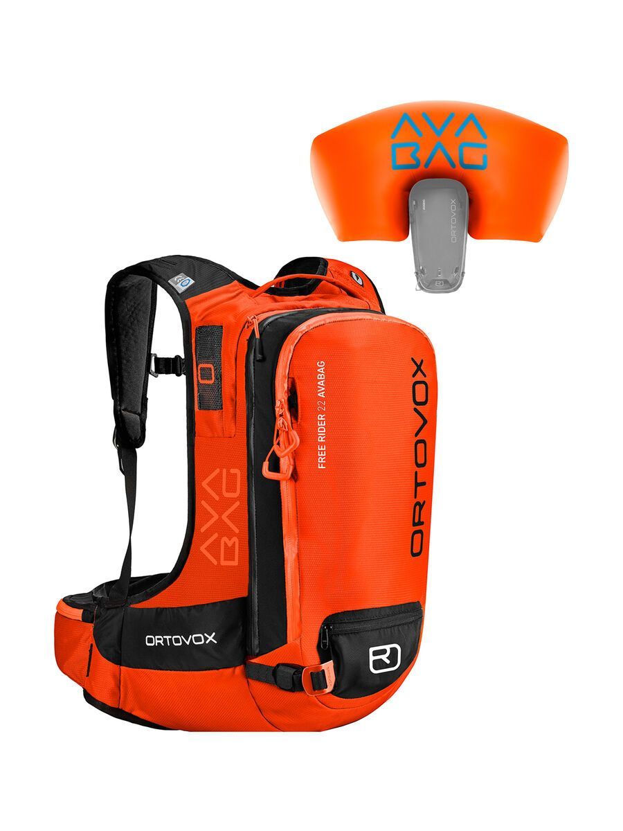 Ortovox Free Rider 22 mit Avabag-Unit, ohne Kartusche, crazy orange - Bild 1