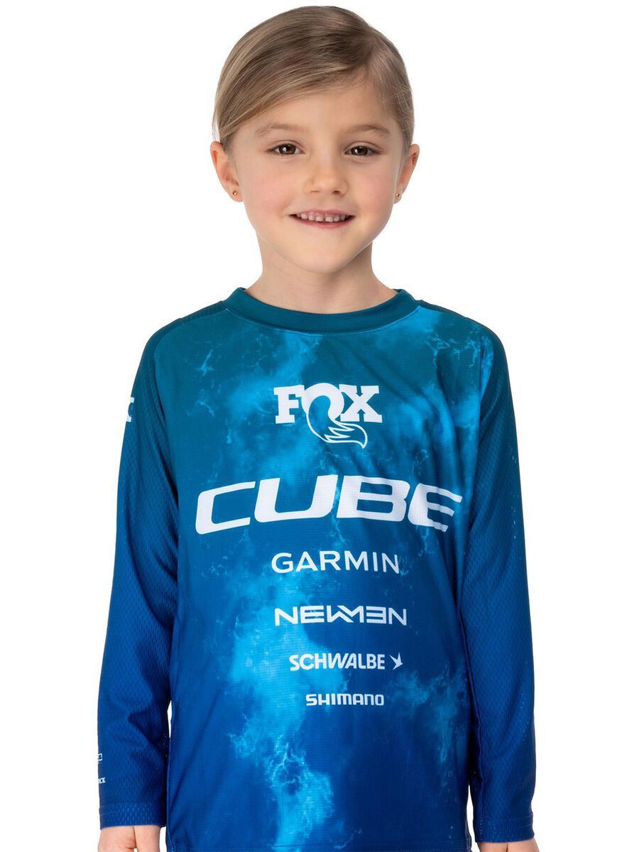 Cube MTB Trikot Rookie X Actionteam langarm, blue´n´green - Bild 4