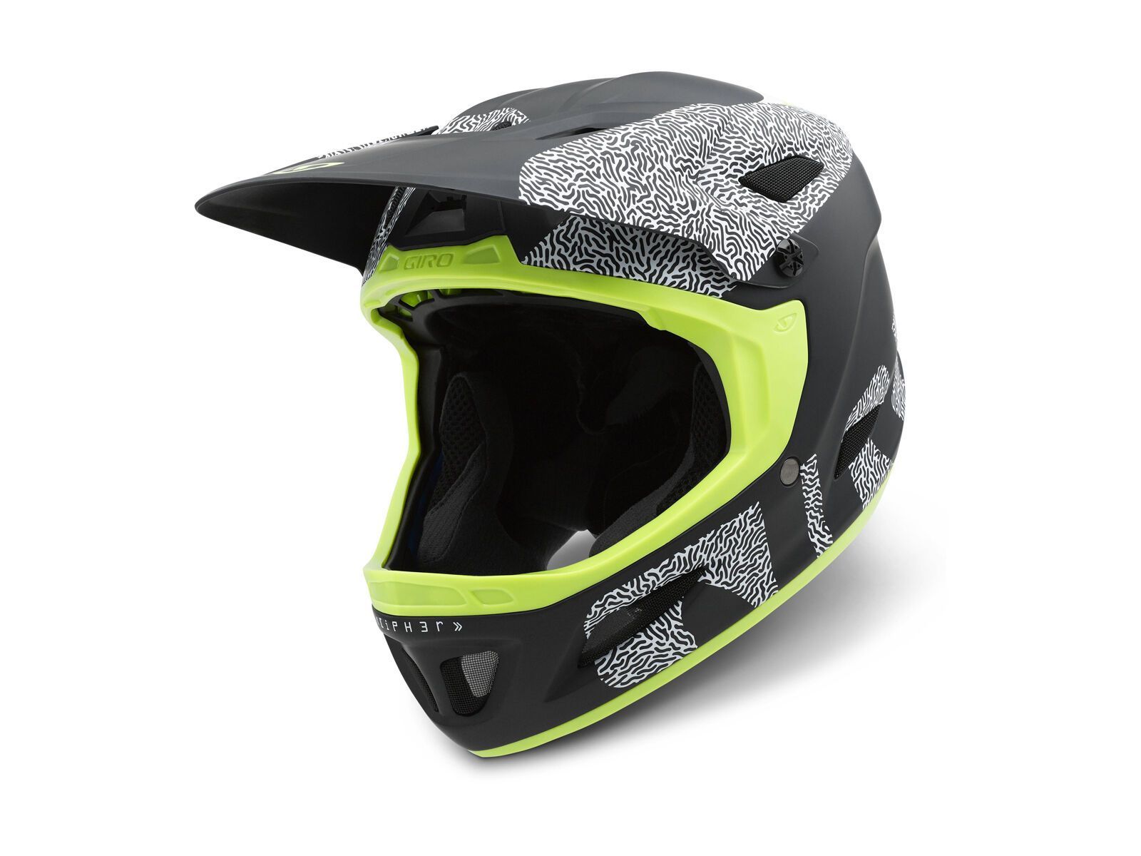 Giro Cipher, matte black limequig - Bild 1