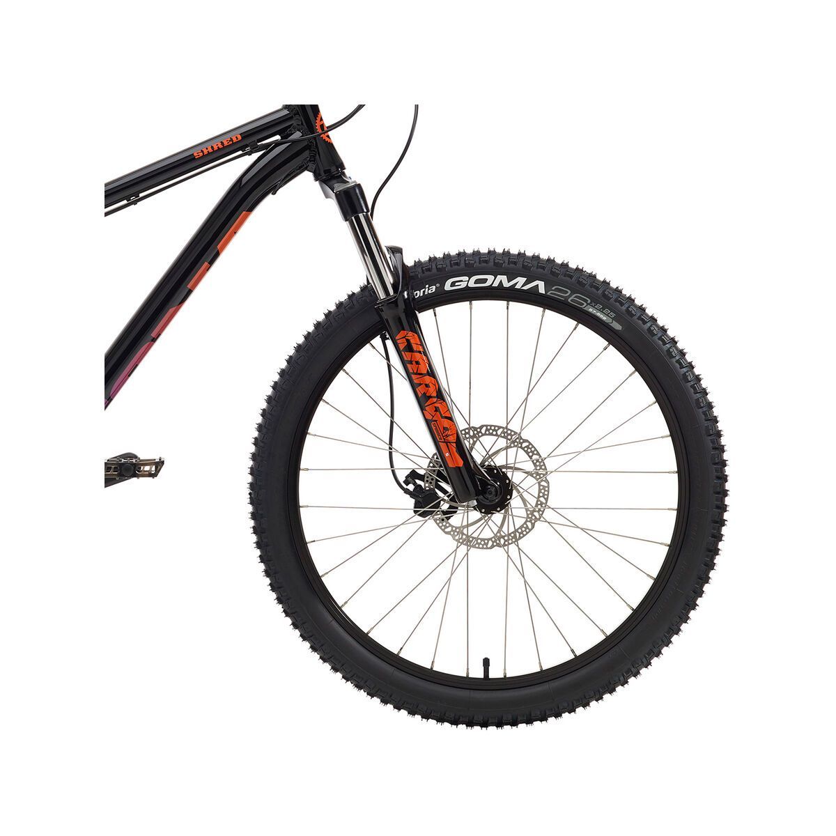 Kona Shred, gloss black w/ orange-purple fade decals - Bild 2