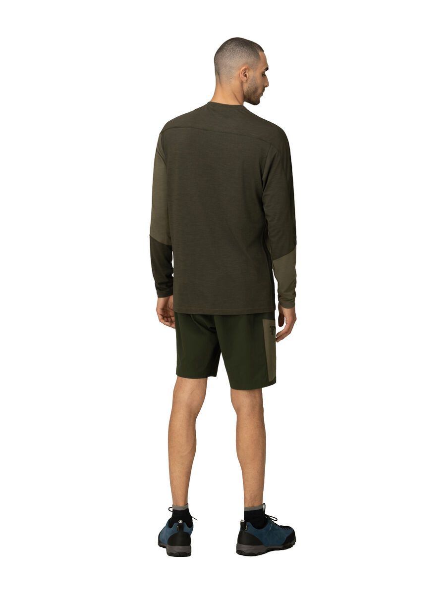 Norrona falketind equaliser merino round Neck M's, olive night/rosin - Bild 4