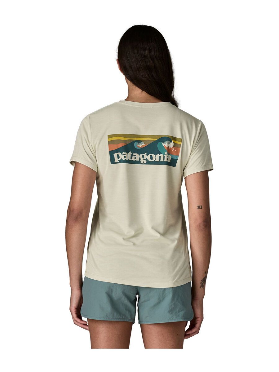 Patagonia Women's Capilene Cool Daily Shirt - Boardshort Logo, dyno white - Bild 5