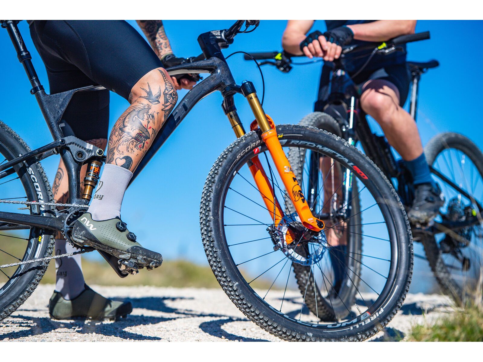 Northwave Sunday Monday Sock, light grey/forest green - Bild 4